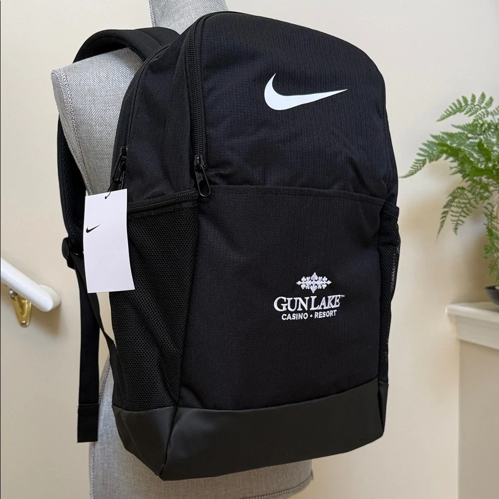Nike Black Logo Gun Lake Casino Backpack for Men or Women.